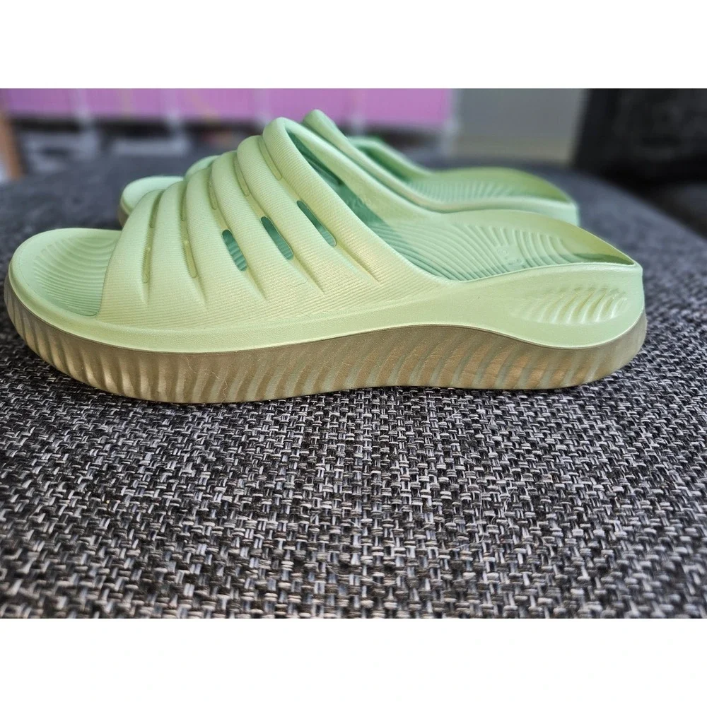 Kuailu Recovery Slide Sandals Women Size 9 Lime Green Good Cushioned Comfort